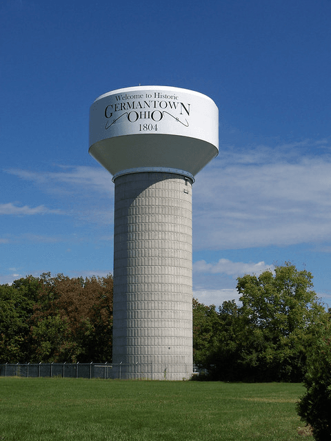 Germantown, Ohio water tower